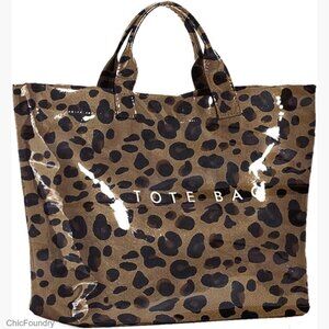 Large PVC Tote Bag with Letters Print, Clear Shopping Shoulder Bag